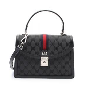 Balenciaga Gucci The Hacker Project handbag canvas leather black